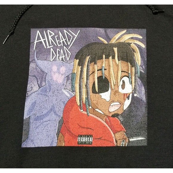 Juice Wrld Black Sweatshirt Pullover Hoodie Men's Sz 2x Big Tall Already Dead - Picture 2 of 5